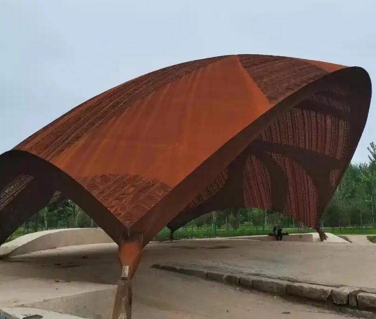 王下乡耐候钢幕墙案例